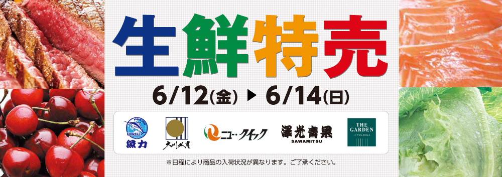 生鮮特売【6/12~6/14】