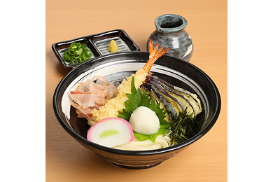 冷し大海老天卸うどん