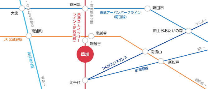 アクセス 施設案内 アクセス 草加varie ヴァリエ